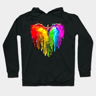 Dragon LGBT Heart Watercolor Hoodie